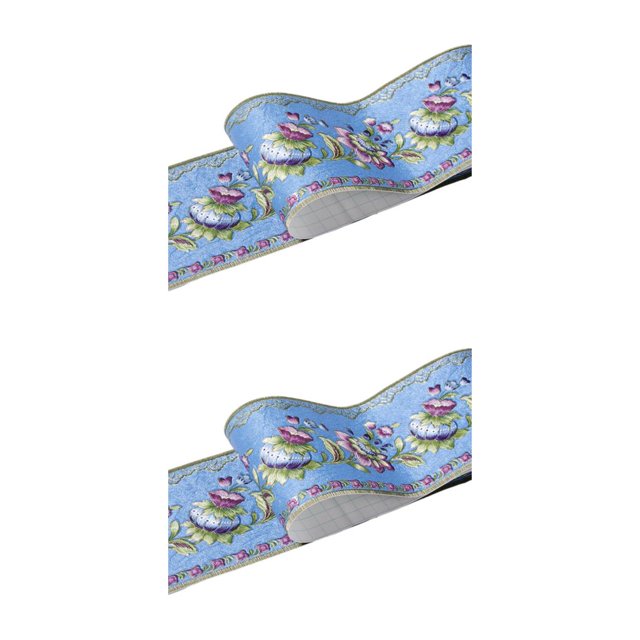 maskred Easy Maintenance High-end Wallpaper For Living Room Decor Waterproof Surface Blue lantern flower 2Set