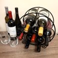 thumbnail image 4 of BiJun Wine Racks Countertop, Metal Free Standing Wine Storage Holder, Water Bottle Holder Stand-Black, 4 of 6