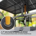thumbnail image 4 of Outsunny Outdoor Dining Table with Umbrella Hole Patio Dining Table, Black, 4 of 10
