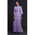 thumbnail image 2 of Bimba Robe Longue d'Été en Rayonne à Imprimé Aquarelle de Fleurs de Pommier, Manches Kimono, Fente, Très Petit, 2 of 6