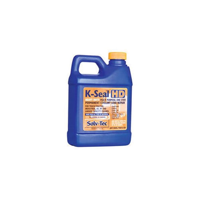Solv-Tec Inc ST5516 16oz. K-Seal TM Robuste Polyvalent Liquide de Refroidissement Permanent Réparation de Fuite Bouteille de 16 oz Orientée vers l'Avant Montrant la Marque Solv-Tec et Étiquette de Produit; l'Étiquette Mettant en Valeur « Just Shake Pour and Go », Compatibilité avec Tous les types de Systèmes de Refroidissement Antigel et Répare jusqu'à 50 quarts. pour Camion, Tracteur, VR et Moteurs de Grande Capacité; Souvent Utilisé comme Scellage Temporaire sur la Route pour les Urg