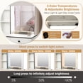 thumbnail image 3 of Costway Vanity Makeup Table Set 3-Color Dimmable Human Body Induction LED Light White, 3 of 10