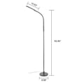 thumbnail image 3 of Mainstays Modern LED Floor Lamp, Matte Black, 4 Brightness & 4 CCT Settings, 3 of 6