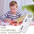thumbnail image 1 of 3-in-1 10cm Solar Ruler Calculator Multifunctional Large Display Screen Mini Solar Card Ruler Calculator, 1 of 5