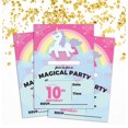 thumbnail image 2 of Darling Souvenir Blue Birthday Invitation Card 28 Pcs Fill or Write In Blank Invites Printable Party Supplies 5 x 7 Inches, 2 of 5