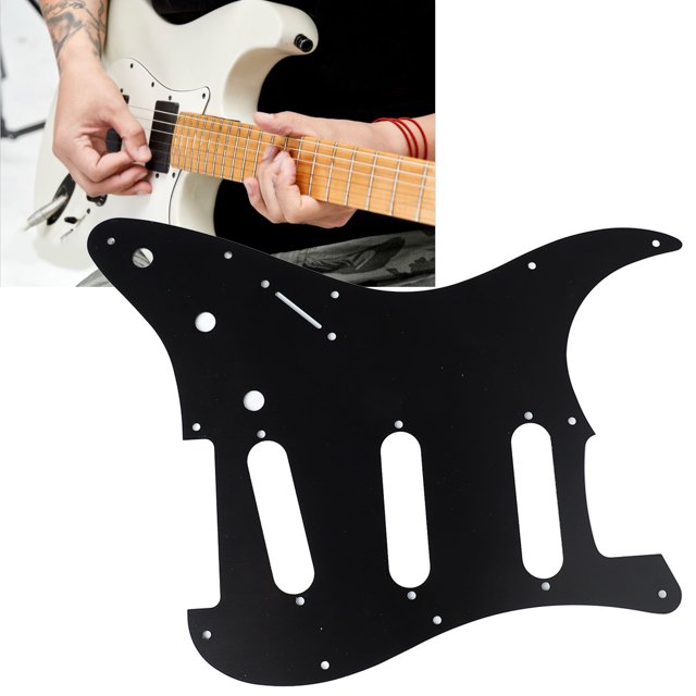 Electric Guitar Pickguard Plate, Electric Guitar Pickguard Aluminum Alloy Guard Scratch Board Front Plate Panel Cover Instrument Accessories