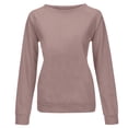 thumbnail image 4 of SNKSDGM Chandails Courts pour Femmes Violet Chandails Courts pour Femmes Femmes Quotidien Maison Extérieur Entraînement Manches Longues T-Shirt Col Rond Haut Chandail Imprimé Blouse de Rue Mode Urbaine m, 4 of 5