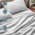 thumbnail image 4 of Bare Home Premium 1800 Collection 3-Piece Bed Sheet Set, Twin-XL, Cloud Gray, 4 of 10