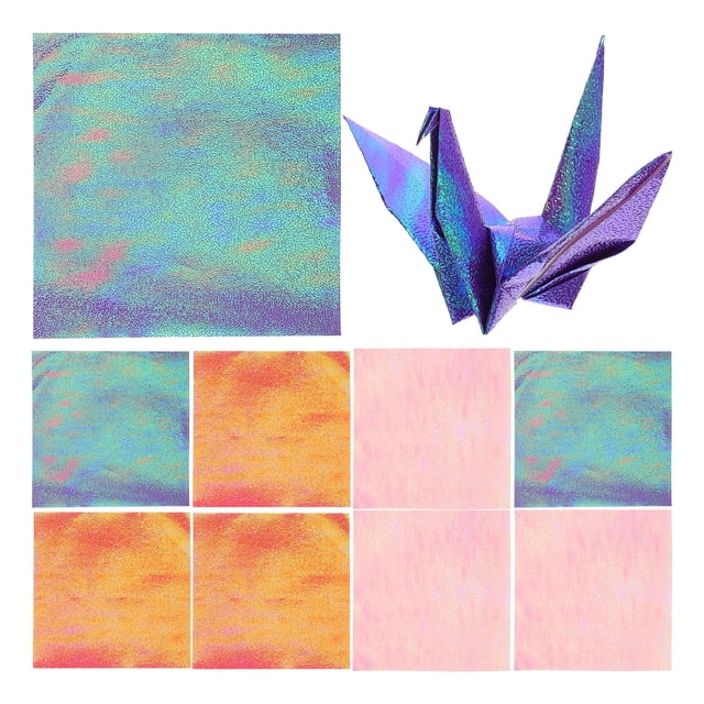12 Sheets Glitter Origami Paper Square Sheets Vivid Colors for Arts and Crafts Projects