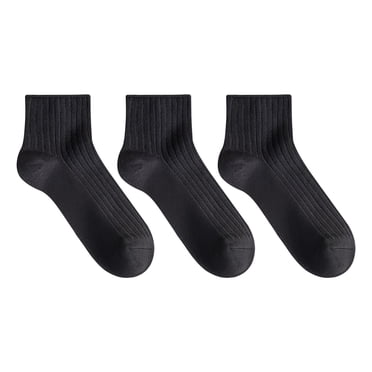 Secret® Bamboo Ribbed Anklet 3pk