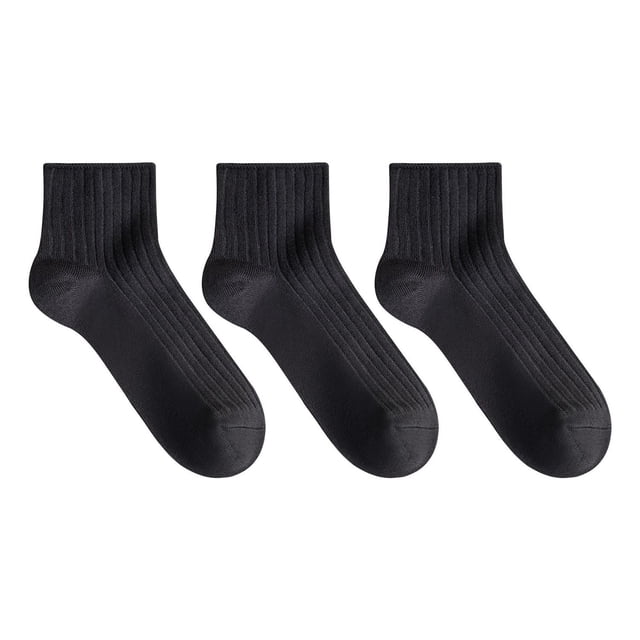 Secret® Bamboo Ribbed Anklet 3pk