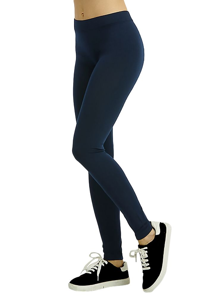 LAVRA Women's Full Length Spandex Colored Leggings-Navy Blue