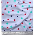 thumbnail image 1 of Soimoi Satin Silk Fabric Square,Dot & Triangle Geometric Print Fabric by The Yard 42 Inch Wide, 1 of 3
