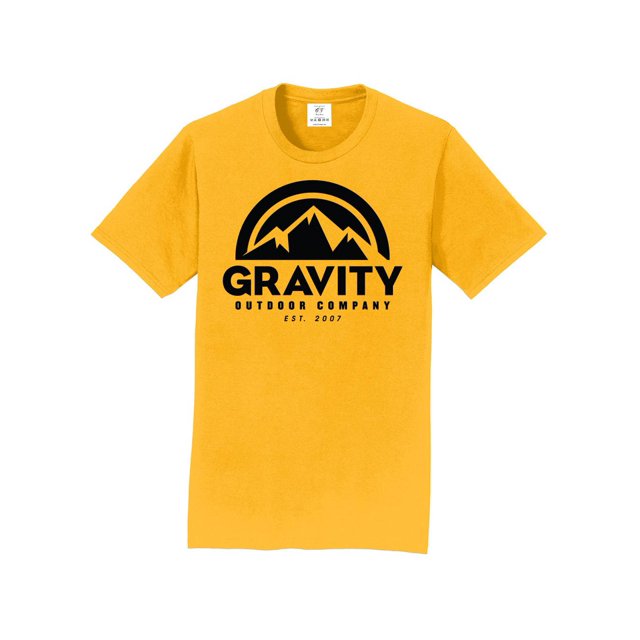 Gravity Outdoor Co. Short-Sleeve T-Shirt - Gold - Black Logo - Small