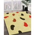 thumbnail image 3 of Ahgly Company Tapis Rond Lavable en Machine Intérieur Caramel Brun, 5 Pieds Rond, 3 of 7