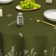 thumbnail image 4 of Spring Summer Tablecloth 70×70 Inch Round, Wild Flowers Floral Moss Green Washable Seasonal Table Cover for Party Picnic Dinner Decor, 4 of 6