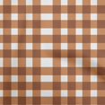 thumbnail image 1 of oneOone Georgette Viscose Rust Brown Fabric Gingham Check Craft Projects Decor Fabric Printed By The Yard 42 Inch Wide, 1 of 4