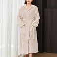 thumbnail image 3 of LSLJS Long Peignoir de Bain pour Femmes en Molleton Peluche Doux Peignoir Nuisette Pyjama pour Dames Tenue de Nuit Robe de Chambre, 3 of 6
