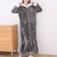 thumbnail image 1 of LSLJS Robe de Mode pour Femmes Peignoir Allongé Garde au Chaud Col à Revers Même Style pour Hommes et Femmes Manches Longues, Peignoirs Cadeaux pour Femmes, 1 of 4