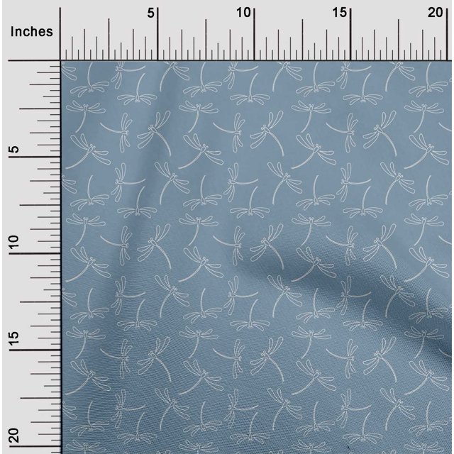 oneOone Tissu Flex Coton Libellule Insectes Sashiko Imprimé Décor Tissu Imprimé BTY 40 Pouces de Large