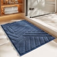 thumbnail image 1 of Soft Absorbent Bathroom Floor Mat | Quick-Dry Non-Slip Toilet Carpet | 50x80cm Flocking Shower Mat with Strong Grip Backing for Safety & Comfort, 1 of 3