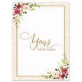 thumbnail image 1 of Darling Souvenir MADE WITH LOVE PersonalizedWelcomeBannerWatercolor Flower With Border,Custom Text Poster Party CollectionWelcomeSignGreat For Wedding, Birthday, Engagement Party- 18x12, 1 of 5
