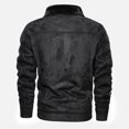 thumbnail image 2 of Men‘s Plus Size Suede Jacket Warm Coats Male Outwear Winter, 2 of 3
