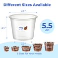 thumbnail image 2 of Fit Meal Prep 250 Pack 5.5 oz Plastic Containers with Lids, Clear Jello Shot Cups, Disposable Souffle Portion Cups, Small Plastic Ramekins for Sauce, Condiment, Salad Dressing, Restaurant Supplies, 2 of 8