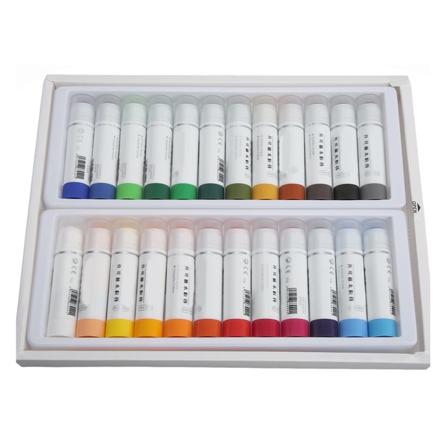 Paint Sticks, Paint Smoothly Gouache Stick 24 Colors Durable Waterproof For Wet Painting For Graffiti For Dry Painting