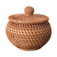 thumbnail image 4 of Luzkey Rattan Storage Basket,Multipurpose,Handmade,Desktop Storage Basket Wicker Basket Bin with Lid for Kitchen Home Entryway Shelf jar, 4 of 8