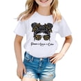 thumbnail image 1 of FhsagQ The 7th Of July Fille Enfant Mignonne Graphique Col Rond Manches Courtes Tee Été Décontracté T-Shirt Petite Fille The 7th Of July T-Shirts Taille 5/6 Printemps Pâques Blanc 9-10 Ans, 1 of 5