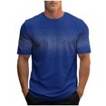 thumbnail image 2 of Styesk T-Shirts pour Hommes Mode Décontractée T-shirt Imprimé Sport Manches Courtes Col Rond Blouses Chemises, 2 of 3