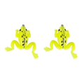thumbnail image 2 of QualitChoice False Bait Surface Lure Low-Resistant Strong Toughness Steel Wire Baffle Bionic Fishing Tools Simulated Fish Scale Pattern Fluorescent Yellow 2Set, 2 of 6