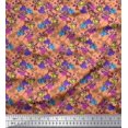 thumbnail image 1 of Soimoi Viscose Chiffon Fabric Leaves & Bell Floral Fabric Prints by Yard 42 Inch Wide, 1 of 3