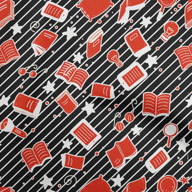 oneOone Velvet Red Fabric Kids Fabric For Sewing Printed Craft Fabric By The Yard 58 Inch Wide