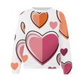 thumbnail image 4 of VALMASS Chandails en Molleton de la Saint-Valentin pour Femmes Manches Longues Col Rond Décontracté Mode Ample Blouses (TG, Blanc-D), 4 of 4