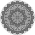 thumbnail image 1 of Ahgly Company Tapis Rond Lavable en Machine Intérieur Transitionnel Gris Fumé, 3 Pieds Rond, 1 of 7