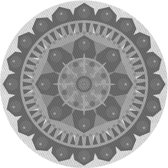 Ahgly Company Tapis Rond Lavable en Machine Intérieur Transitionnel Gris Fumé, 3 Pieds Rond
