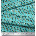 thumbnail image 2 of Soimoi Velvet Fabric Dot & Triangle Shirting Print Fabric by The Yard 58 Inch Wide, 2 of 3