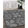 thumbnail image 3 of Ahgly Tapis d'Intérieur Lavable en Machine Carré Transitionnel Gris Canon, 6 Pieds Carré, 3 of 7