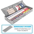 thumbnail image 2 of Wrapping Paper Storage Container - Fits up to 27 Rolls 1 3/8” Diam. - Underbed Gift Wrap Organizer Bags, Wrapping Paper Rolls, Ribbon, and Bows - Under Bed- Durable Material 600D - Up to 40” Rolls, 2 of 4