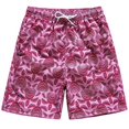 thumbnail image 4 of Fashionable Summer Swim Trunks for Men, Quick Dry Swim Shorts for Men, Swimwear, Bathing Suits, Swim Shorts with Various Colors & Designs, Quick Dry Nylon Shorts, Pink (Printed), Small, 4 of 7