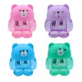 thumbnail image 1 of U Style Bear-Shaped Pastel Pencil Sharpeners, 4 Pack, 1 of 4