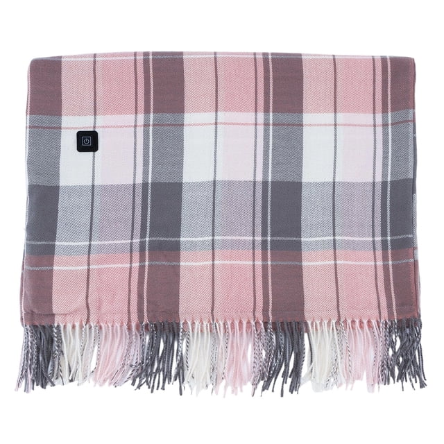 Hearth & Gear Usb Three Mode Heating Heating In Autumn And Winter Heated Shawl Wraps For Corded Heated Blanket Soft Zipper Shawl Wraps 2025 Winter Warm USB Powered Heating Scarf Blanket Grey under