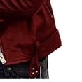 thumbnail image 4 of Women Cool Faux Leather Jacket Long Sleeve Zipper Fitted Coat Fall Short Jacket, 4 of 9