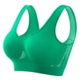 thumbnail image 1 of Front Closure Bras Women Full-Coverage Bra Feature V-Neck Soft Bra Style W-20 Green L, 1 of 2