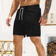 thumbnail image 1 of Sentmoon Cargo Shorts for Men Breathable Summer Loose High Waist Mens Corduroy Shorts Drawstring Solid Color Running Shorts Multi Pocket 2025 Athletic for Relaxing at Home Black XL, 1 of 7