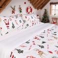 thumbnail image 2 of HITIME 100% Polyester Printed Christmas Duvet Cover Set - King Size 3 Piece Lightweight & Breathable Bedding Set, Soft Microfiber Comforter Cover with Zipper Closure, Christmas Deer, 2 of 8