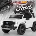 thumbnail image 3 of Licensed Ford Ranger Ride on Car for Kids by OLAKIDS, 12V Electric Vehicle with Remote Control, Toddlers Battery Powered Toy Gift with 2 Speeds, Wheels Suspension, Storage Space, Bluetooth USB, 3 of 9