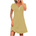 thumbnail image 1 of HomeGardon Liquidation de Robes d'Été! Robes pour Femmes 2025, Robe d'Été Décontractée Ample Imprimée pour Femme Sans Manches à Col en V Ensemble Haut/chemise, P-TTTG, 1 of 7